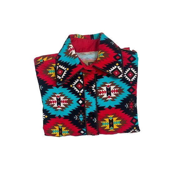 CR Ranch Wear Southwestern Button Up Long Sleeve Shirt Women's XXS Western Aztec - Picture 11 of 11